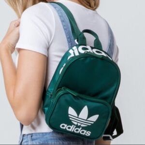 Forest Green Backpack with White Logo
